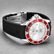 Load image into Gallery viewer, Revue Thommen Men's 'Diver' Silver Dial Rubber Strap Swiss Automatic Watch 17571.2826