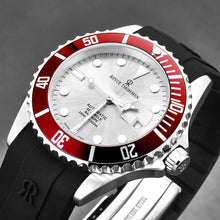 Load image into Gallery viewer, Revue Thommen Men's 'Diver' Silver Dial Rubber Strap Swiss Automatic Watch 17571.2826