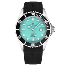 Load image into Gallery viewer, Revue Thommen Men's 'Diver' Green Dial Black Rubber Strap Swiss Automatic Watch 17571.2831