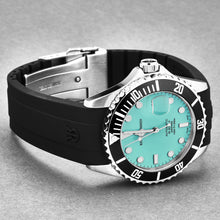 Load image into Gallery viewer, Revue Thommen Men's 'Diver' Green Dial Black Rubber Strap Swiss Automatic Watch 17571.2831