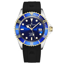 Load image into Gallery viewer, Revue Thommen Men's 'Diver' Blue Dial Black Rubber Strap Swiss Automatic Watch 17571.2845