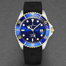 Load image into Gallery viewer, Revue Thommen Men's 'Diver' Blue Dial Black Rubber Strap Swiss Automatic Watch 17571.2845