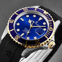 Load image into Gallery viewer, Revue Thommen Men's 'Diver' Blue Dial Black Rubber Strap Swiss Automatic Watch 17571.2845