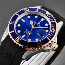 Load image into Gallery viewer, Revue Thommen Men's 'Diver' Blue Dial Black Rubber Strap Swiss Automatic Watch 17571.2855