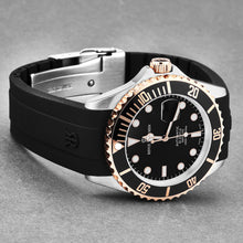 Load image into Gallery viewer, Revue Thommen Men's 'Diver' Black Dial Black Rubber Strap Swiss Automatic Watch 17571.2857
