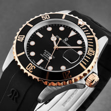Load image into Gallery viewer, Revue Thommen Men's 'Diver' Black Dial Black Rubber Strap Swiss Automatic Watch 17571.2857