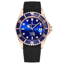 Load image into Gallery viewer, Revue Thommen Men's 'Diver' Blue Dial Black Rubber Strap Swiss Automatic Watch 17571.2865