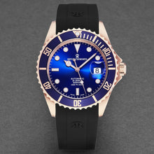 Load image into Gallery viewer, Revue Thommen Men's 'Diver' Blue Dial Black Rubber Strap Swiss Automatic Watch 17571.2865