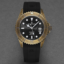Load image into Gallery viewer, Revue Thommen Men's 'Diver' Black Dial Black Rubber Gunmetal Automatic Watch 17571.2887