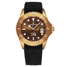 Load image into Gallery viewer, Revue Thommen Men's 'Diver' Brown Dial Black Rubber Strap Bronze/Steel Automatic Watch 17571.2896