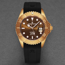 Load image into Gallery viewer, Revue Thommen Men's 'Diver' Brown Dial Black Rubber Strap Bronze/Steel Automatic Watch 17571.2896