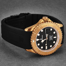 Load image into Gallery viewer, Revue Thommen Men's 'Diver' Black Dial Black Rubber Strap Bronze/Steel Automatic Watch 17571.2897