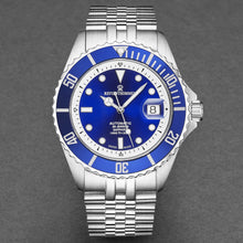 Load image into Gallery viewer, Revue Thommen Men's 'Diver' Blue Dial Stainless Steel Bracelet Swiss Automatic Watch 17571.2928