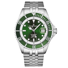 Load image into Gallery viewer, Revue Thommen Men's 'Diver' Green Dial Stainless Steel Bracelet Swiss Automatic Watch 17571.2929