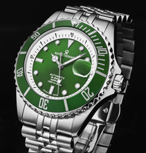 Load image into Gallery viewer, Revue Thommen Men's 'Diver' Green Dial Stainless Steel Bracelet Swiss Automatic Watch 17571.2929