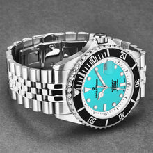 Load image into Gallery viewer, Revue Thommen Men's 'Diver' Green Dial Stainless Steel Bracelet Swiss Automatic Watch 17571.2931