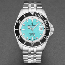 Load image into Gallery viewer, Revue Thommen Men&#39;s &#39;Diver&#39; Green Dial Stainless Steel Bracelet Swiss Automatic Watch 17571.2931
