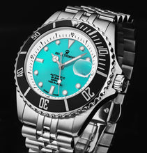Load image into Gallery viewer, Revue Thommen Men's 'Diver' Green Dial Stainless Steel Bracelet Swiss Automatic Watch 17571.2931