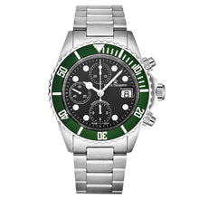 Load image into Gallery viewer, Revue Thommen Men's 17571.6134 'Divers' Black Dial Green Bezel Chronograph Automatic Watch