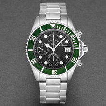 Load image into Gallery viewer, Revue Thommen Men's 17571.6134 'Divers' Black Dial Green Bezel Chronograph Automatic Watch