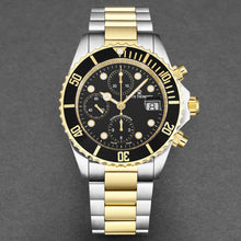 Load image into Gallery viewer, Revue Thommen Men's 'Diver' Black Dial Stainless Steel Chronograph Swiss Automatic Watch 17571.6147
