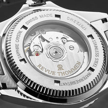 Load image into Gallery viewer, Revue Thommen Men's 'Diver' Black Dial Black and Beige Bezel GMT Automatic Watch 17572.2132