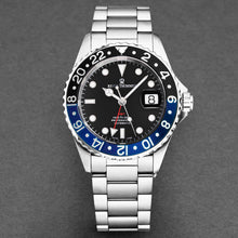 Load image into Gallery viewer, Revue Thommen Men's 17572.2133 'Diver' Black Dial Black and Blue Bezel GMT Automatic Watch