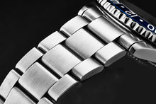 Load image into Gallery viewer, Revue Thommen Men's 17572.2133 'Diver' Black Dial Black and Blue Bezel GMT Automatic Watch