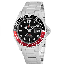 Load image into Gallery viewer, Revue Thommen Men's 17572.2136 'Diver' Black Dial Stainless Steel GMT Automatic Watch