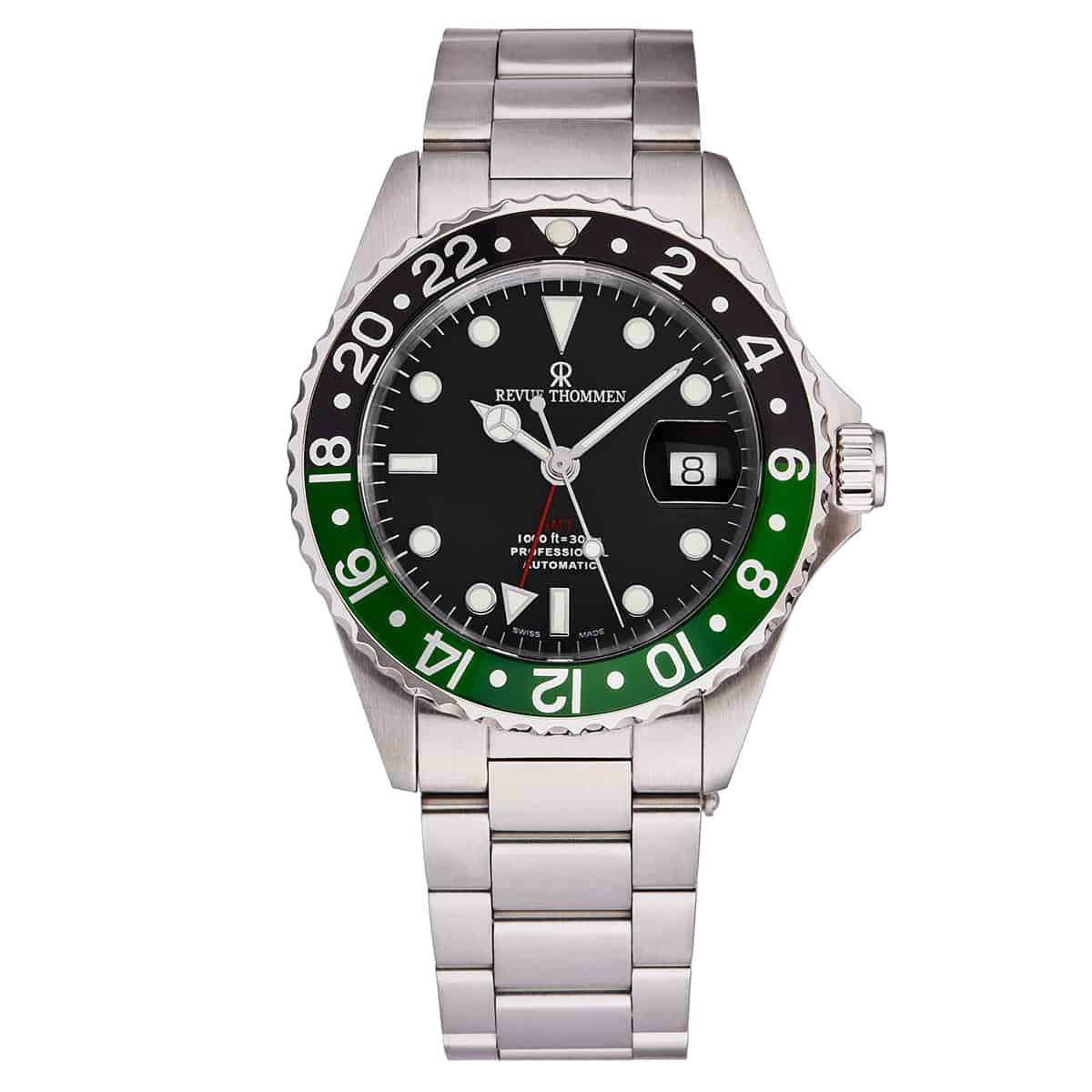 Revue Thommen Men's 17572.2138 'Diver' Black Dial Stainless Steel Auto