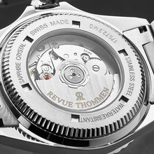 Load image into Gallery viewer, Revue Thommen Men's 'Diver' Black Dial Black and Brown Bezel GMT Automatic Watch 17572.2139