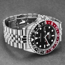 Load image into Gallery viewer, Revue Thommen Men's 'Diver' GMT Black Dial Black and Red Bezel Automatic Watch 17572.2236
