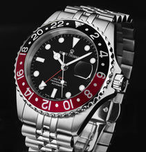 Load image into Gallery viewer, Revue Thommen Men's 'Diver' GMT Black Dial Black and Red Bezel Automatic Watch 17572.2236