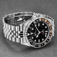 Load image into Gallery viewer, Revue Thommen Men's 'Diver' GMT Black Dial Black and Brown Bezel Automatic Watch 17572.2239