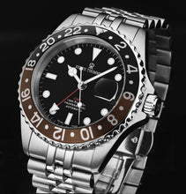 Load image into Gallery viewer, Revue Thommen Men&#39;s &#39;Diver&#39; GMT Black Dial Black and Brown Bezel Automatic Watch 17572.2239
