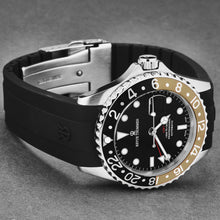 Load image into Gallery viewer, Revue Thommen Men's 'Diver' Black Dial Black and Beige Bezel GMT Automatic Watch 17572.2832