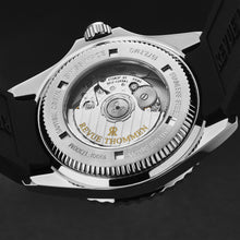 Load image into Gallery viewer, Revue Thommen Men's 'Diver' Black Dial Black and Red Bezel Black Rubber Strap GMT Automatic Watch 17572.2836