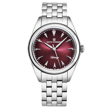 Load image into Gallery viewer, Revue Thommen Men's 'Heritage' Red Dial Stainless Steel Bracelet Automatic Watch 21010.2136