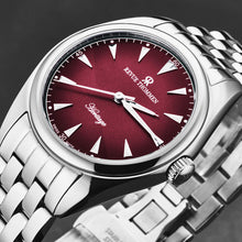 Load image into Gallery viewer, Revue Thommen Men's 'Heritage' Red Dial Stainless Steel Bracelet Automatic Watch 21010.2136