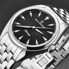 Load image into Gallery viewer, Revue Thommen Men's 'Heritage' Black Dial Stainless Steel Bracelet Automatic Watch 21010.2138