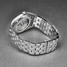 Load image into Gallery viewer, Revue Thommen Men's 'Heritage' GMT Blue Dial Stainless Steel Bracelet Swiss Automatic Watch 21010.2335