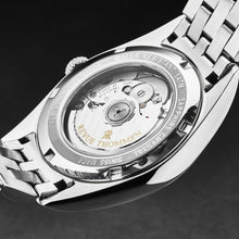 Load image into Gallery viewer, Revue Thommen Men's 'Heritage' GMT Purple Dial Stainless Steel Bracelet Swiss Automatic Watch 21010.2336