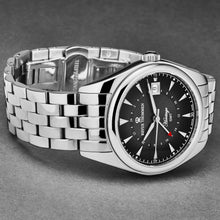 Load image into Gallery viewer, Revue Thommen Men's 'Heritage' GMT Black Dial Stainless Steel Bracelet Swiss Automatic Watch 21010.2337