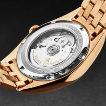 Load image into Gallery viewer, Revue Thommen Men's 'Heritage' GMT Blue Dial Stainless Steel Bracelet Swiss Automatic Watch 21010.2365