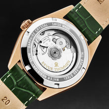 Load image into Gallery viewer, Revue Thommen Men's 'Heritage' GMT Green Dial Green Leather Strap Swiss Automatic Watch 21010.2464