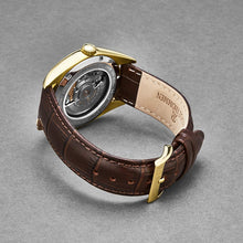 Load image into Gallery viewer, Revue Thommen Men's 'Heritage' Silver Dial Brown Leather Strap Automatic Watch 21010.2512