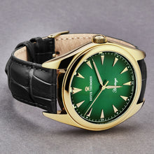 Load image into Gallery viewer, Revue Thommen Men's 'Heritage' Green Dial Black Leather Strap Automatic Watch 21010.2514