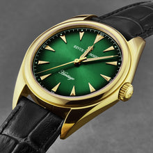 Load image into Gallery viewer, Revue Thommen Men's 'Heritage' Green Dial Black Leather Strap Automatic Watch 21010.2514