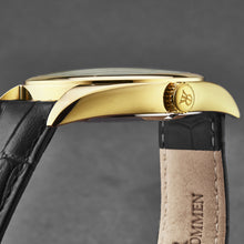 Load image into Gallery viewer, Revue Thommen Men's 'Heritage' Green Dial Black Leather Strap Automatic Watch 21010.2514