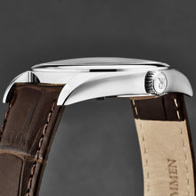 Load image into Gallery viewer, Revue Thommen Men's 'Heritage' Grey Dial Brown Leather Strap Automatic Watch 21010.2521